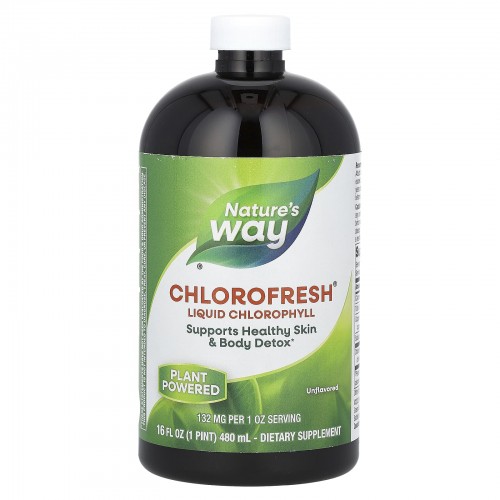 Nature's Way, Chlorofresh, жидкий хлорофилл, без добавок, 480 мл